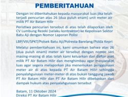 26 Meteran Air Milik PT Air Batam Hilir Digasak Maling di Batu Aji, Berikut Rilis Daftar Nomor Seri Lengkap