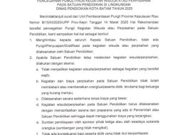 Disdik Batam Larang Sekolah Pungut Uang Wisuda, Tri Wahyu Rubianto : Kegiatan Perpisahan Bukan Kewajiban
