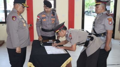 Kapolres Natuna Lantik Kapolsek Pulau Laut dan Serasan