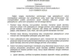 Pemerintah Resmi Melarang Perusahaan Tahan Ijazah Karyawan dan Dokumen Pribadi