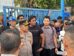 Kapolresta Barelang Pimpin Pengamanan Aksi Massa di Depo Kontainer PT. Laut Mas