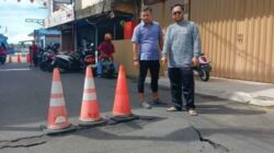 Jalan Pelantar II di Tanjung Pinang Amblas, Akses ke Pelabuhan Kuala Riau Dialihkan Sementara