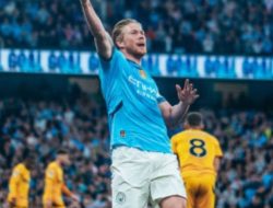 Man City Menang Lawan Wolves, De Bruyne Cetak Gol Perpisahan di Etihad
