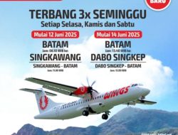 Wings Air Terbang Kembali ke Dabo Singkep, Harapan Baru untuk Ekonomi Lingga