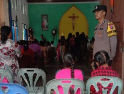 Toleransi Antar Umat Beragama, Polres Lingga Lakukan Pengamanan Ibadah Kenaikan Yesus Kristus