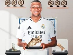 Kylian Mbappe Raih Sepatu Emas Eropa 2024/2025, Kalahkan Mohamed Salah dan Lewandowski