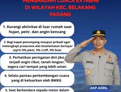 Kapolsek Belakang Padang AKP Asril Himbau Warga Waspadai Cuaca Ekstreme