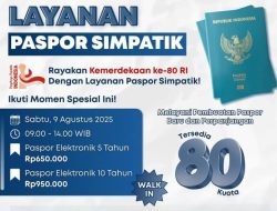 Imigrasi Tanjung Pinang Buka Layanan Paspor Simpatik Sambut HUT ke-80 RI