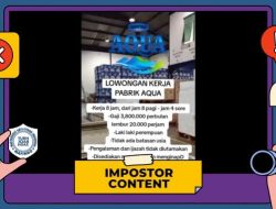 Hoaks, Tautan Lowongan Kerja AQUA