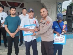 Situasi Kondusif, Polsek Belakang Padang Kawal Pertandingan Final Turnamen Mini Soccer 2025