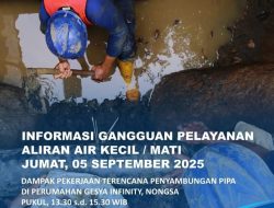 Gangguan Air Bersih di Nongsa, Air Batam Hilir Lakukan Penyambungan Pipa Jumat Siang