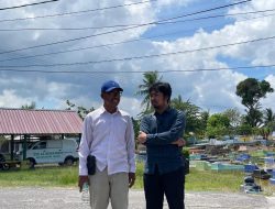 Ketua Komisi I DPRD Kepri Muhammad Syahid Ridho Tinjau Progres Pembangunan Lapangan Serbaguna di Belakang Padang