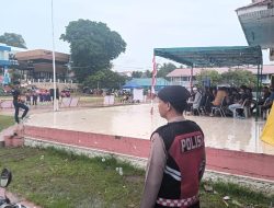 Pastikan Kondusif, Personel Polsek Belakang Padang Amankan Pembukaan Turnamen Sepak Bola CUP 1 U-14 Tahun 2025