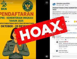 [HOAKS] Pendaftaran CPNS Kementerian Imigrasi 2025