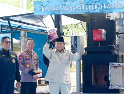 Presiden Prabowo Pimpin Pemusnahan Narkoba Senilai Rp29,37 Triliun