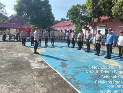 Apel Pagi Personel Polsek Belakang Padang, Pawas Sampaikan Arahan Kapolsek AKP Asril untuk Tingkatkan Disiplin dan Kewaspadaan