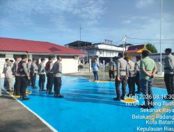 Perkuat Disiplin dan Pelayanan Publik, Personel Polsek Belakang Padang Gelar Apel Pagi Rutin